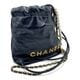 シャネル CHANEL22 W17.5 ブラック シャイニーカーフスキン ゴールド金具