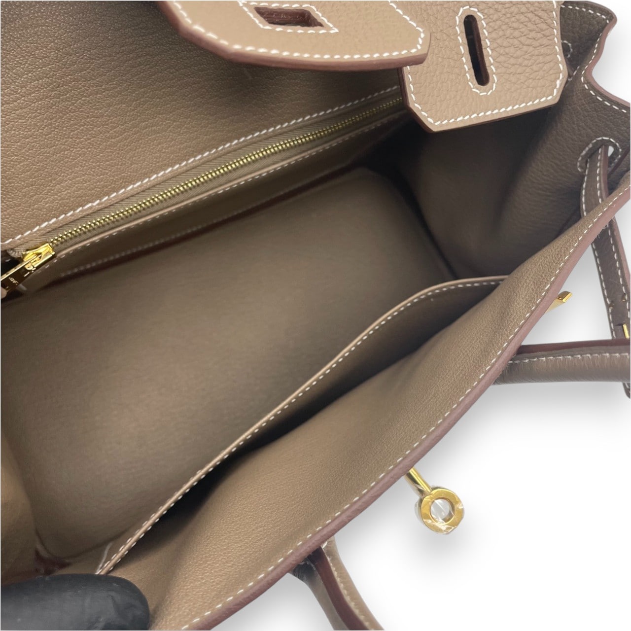 エルメス バーキン 25 エトゥープ トゴ ゴールド金具 K刻印 - ブランド