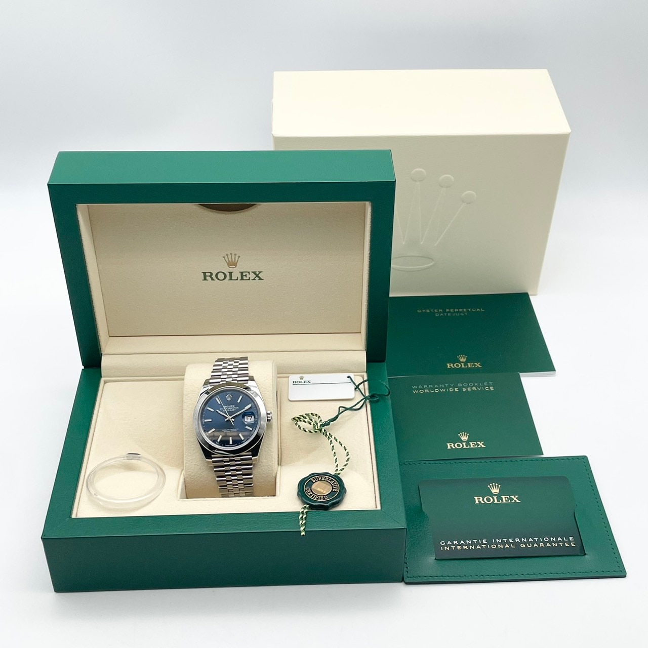 ロレックス デイトジャスト 126300 ブライトブルー ジュビリーブレスレット 41mm