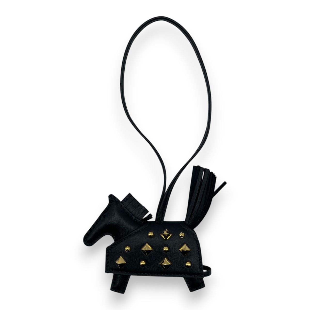 エルメス ロデオチャーム ロベオロック PM ノワール ゴールド金具 K刻印