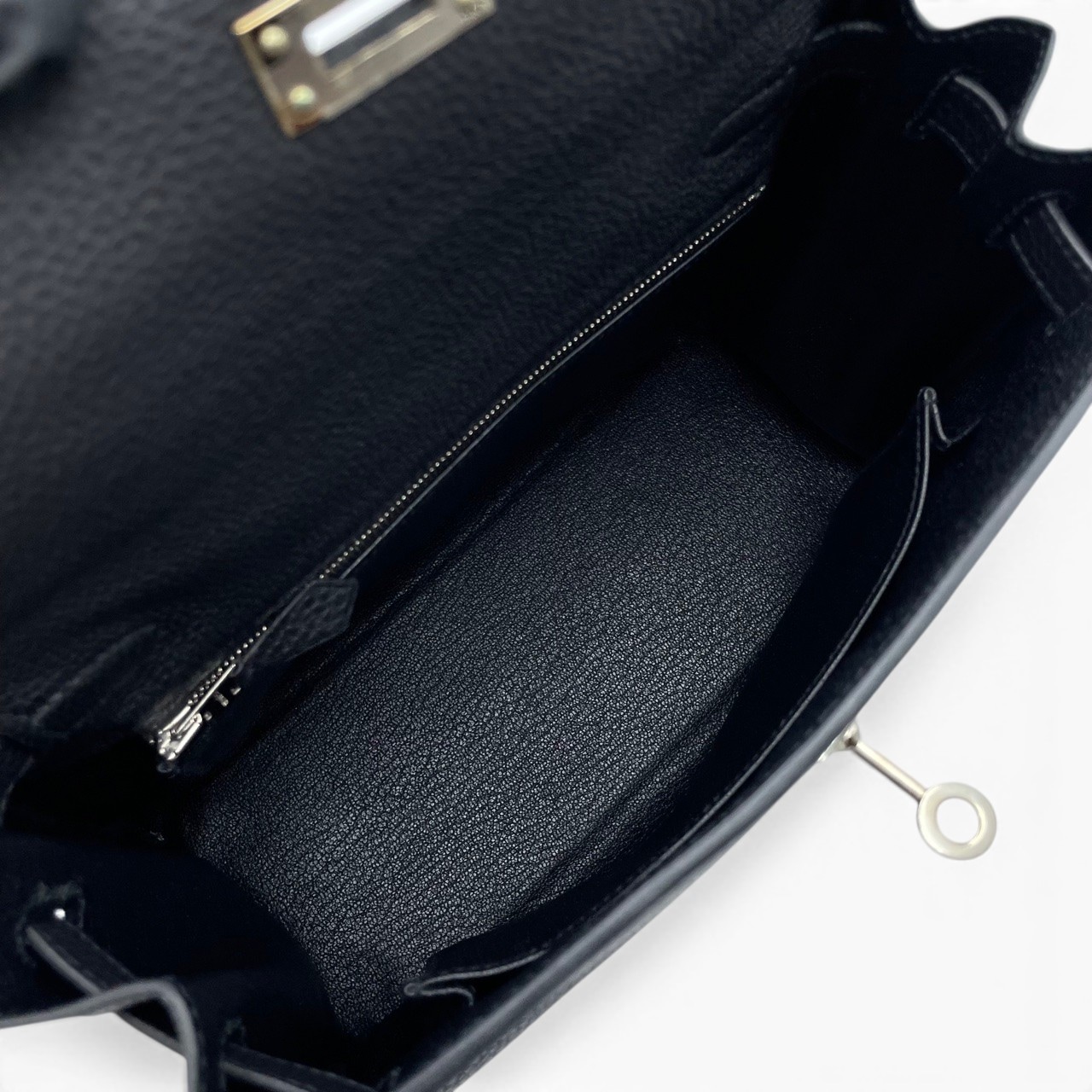 エルメス ケリー 25 ノワール トゴ シルバー金具 Z刻印 - ブランド品