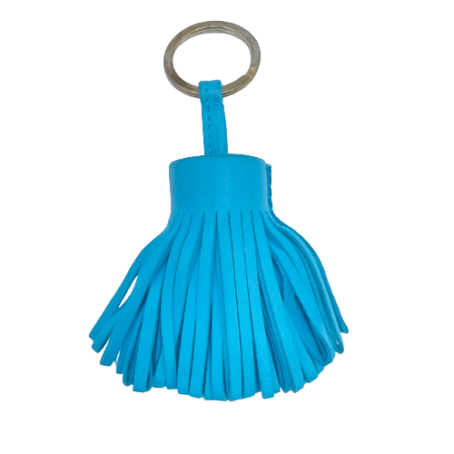 エルメス カルメンチャーム ブルーアズテック シルバー金具