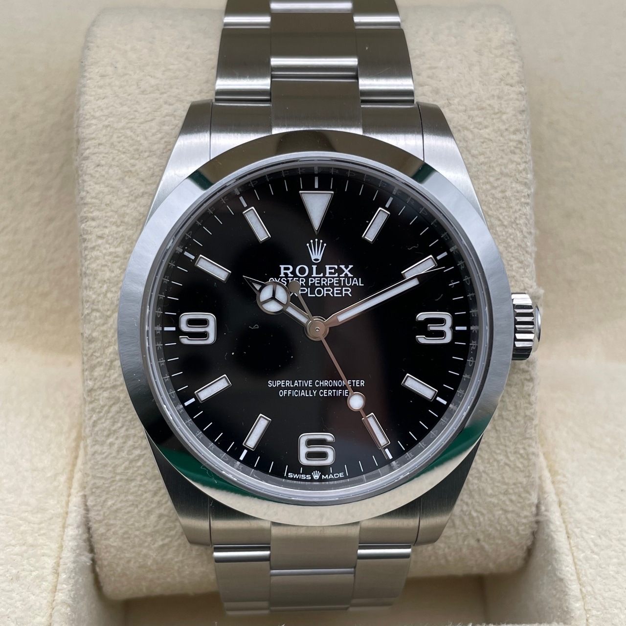 ロレックス エクスプローラー 224270 ブラック ステンレスチール オイスターブレス 40mm