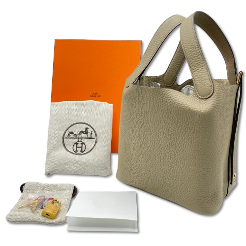 エルメス ピコタンロック PM ベージュマルファ トリヨンクレマンス ゴールド金具 W刻印