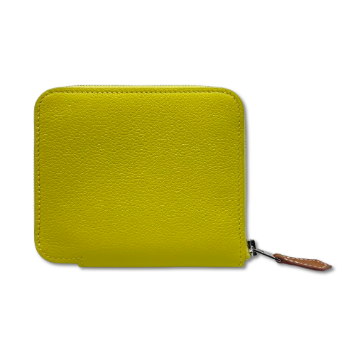 エルメス シルクインコンパクト ライム ヴォーエヴァー シルバー金具 W刻印