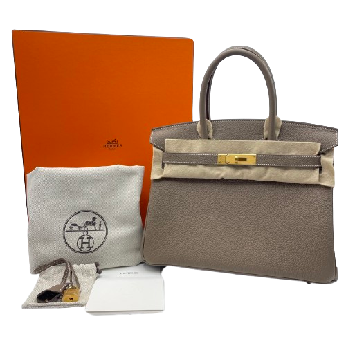エルメス バーキン 30 エトゥープ トゴ マットゴールド金具 K刻印