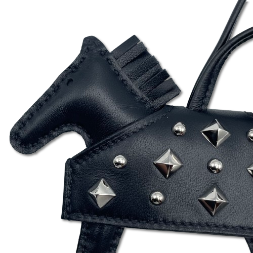 HERMES チャーム　ロベオロック　黒　シルバー HERMES チャーム ロベオロック 黒 シルバー ブラック（黒）系
