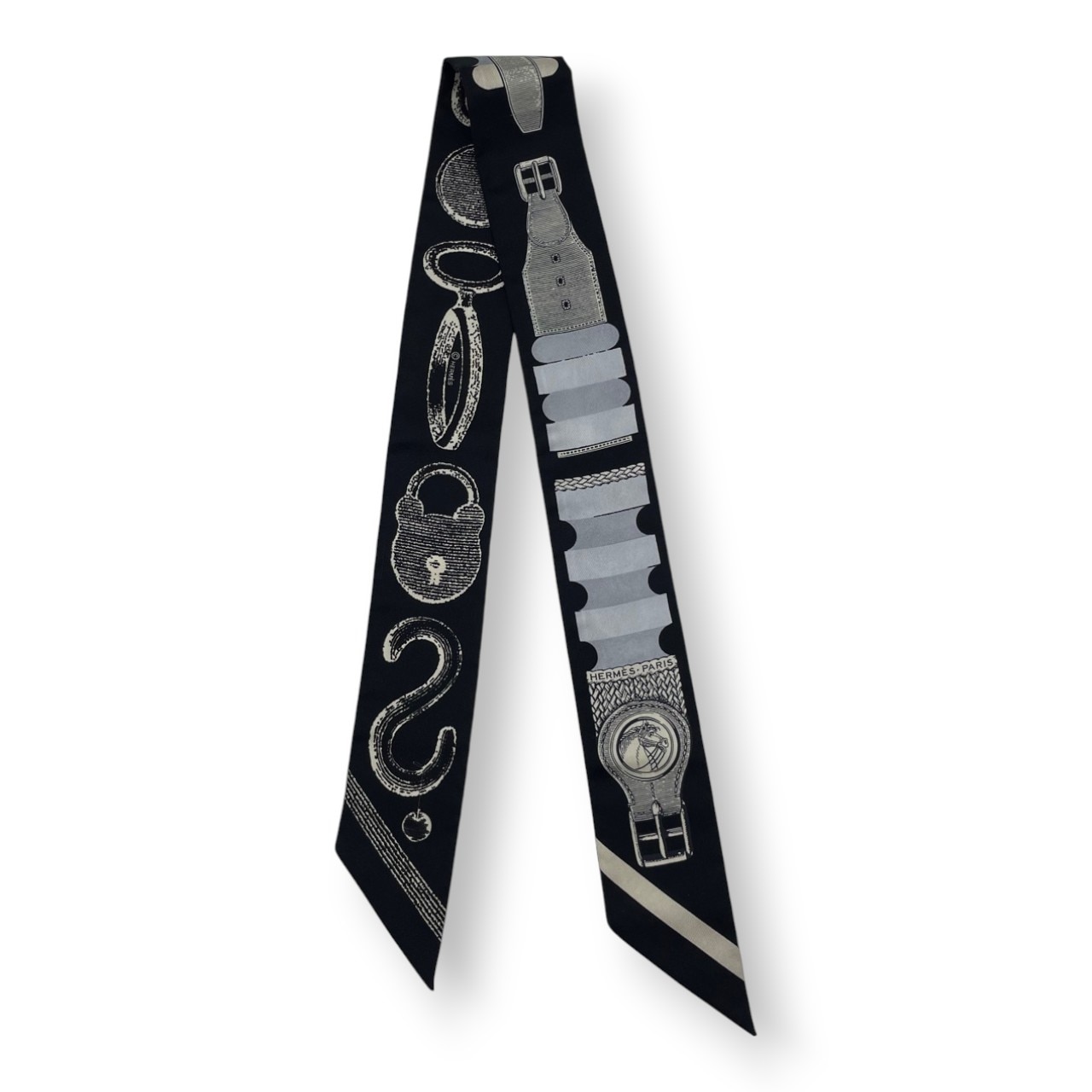 値下げ！新品未使用　エルメス　ツイリー　ブリッド・ア・ブロック/詩的な目録　レア HERMES エルメス シルクスカーフ ツイリー ブリッド・ア