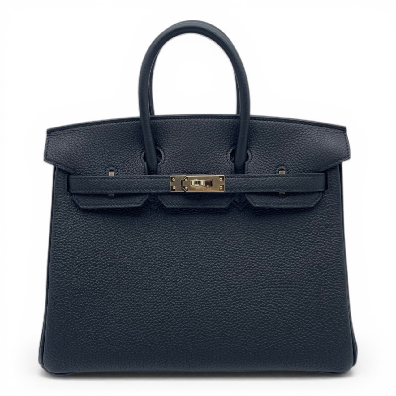 エルメス バーキン 25 ノワール トゴ シャンパンゴールド金具 K刻印