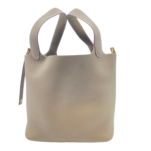 エルメス ピコタンロック MM エトゥープ トリヨンクレマンス ゴールド  