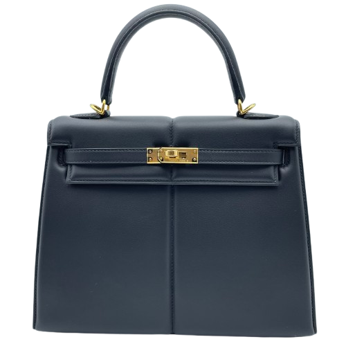 エルメス ケリーパテッド 25 ノワール スイフト ゴールド金具 Z刻印