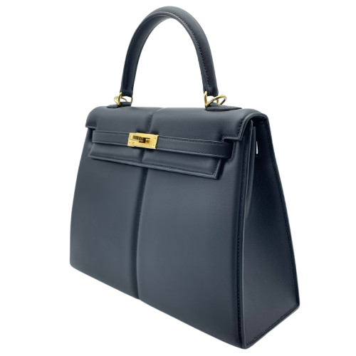 エルメス ケリーパテッド 25 ノワール スイフト ゴールド金具 Z刻印