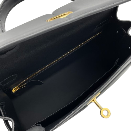 エルメス ケリーパテッド 25 ノワール スイフト ゴールド金具 Z刻印
