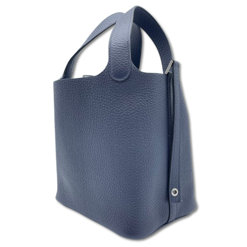 エルメス ピコタンロック PM ブルーニュイ トリヨンクレマンス シルバー金具 U刻印