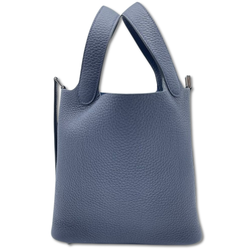 エルメス ピコタンロック PM ブルーニュイ トリヨンクレマンス シルバー金具 U刻印