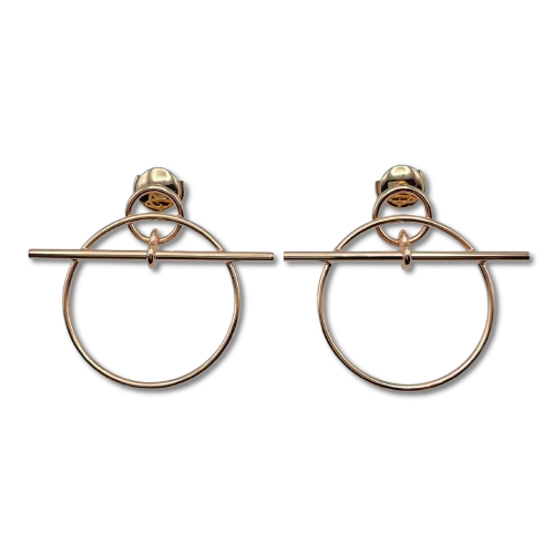 エルメス エシャペ ピアス PM ピンクゴールド