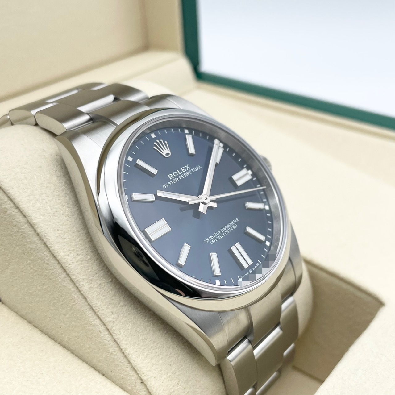ロレックス オイスターパーペチュアル 124300 オイスターブレスレット ブルー 41mm
