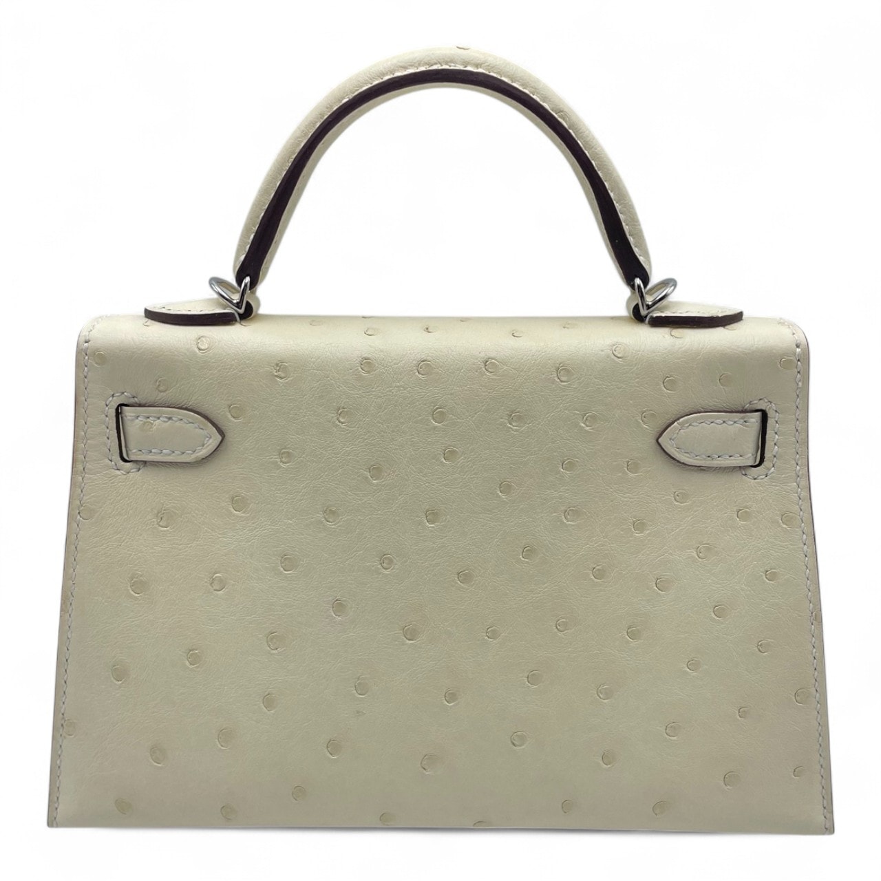 エルメス ミニケリー2 ナタ オーストリッチ シルバー金具 K刻印