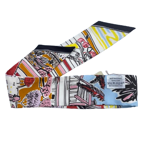 エルメス ツイリー レイユール・デデ RAYURES D'ETE シルクツイル