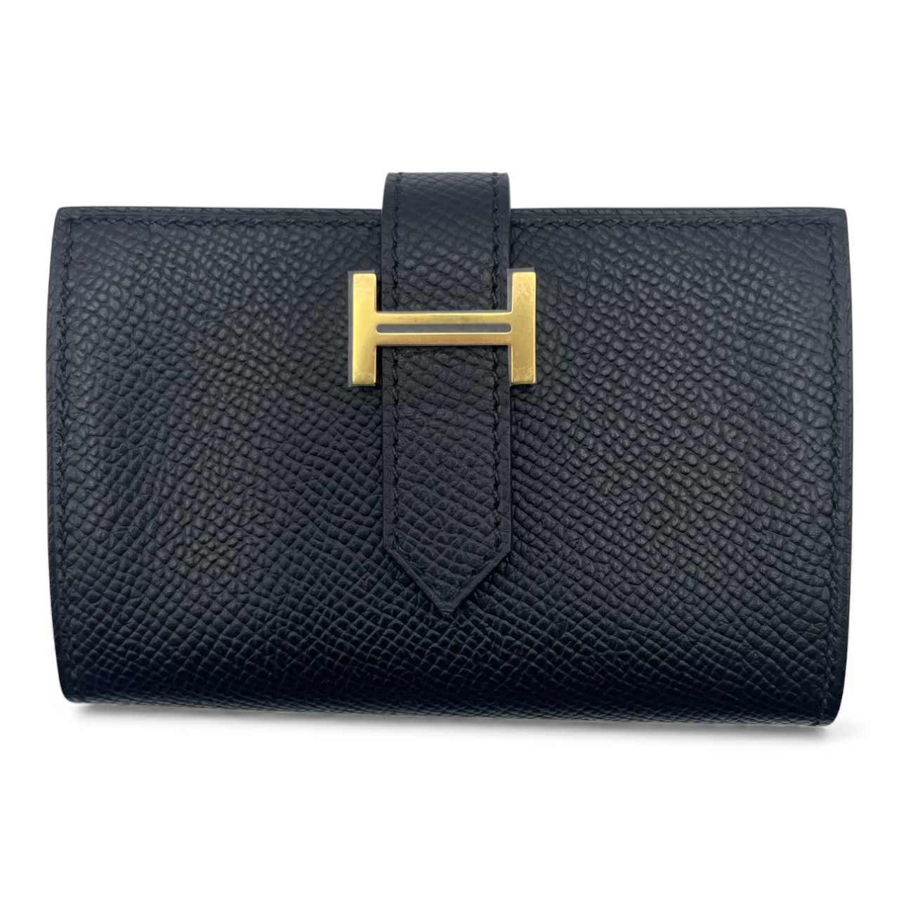 エルメス べアンコンパクト ノワール エプソン ゴールド金具 K刻印