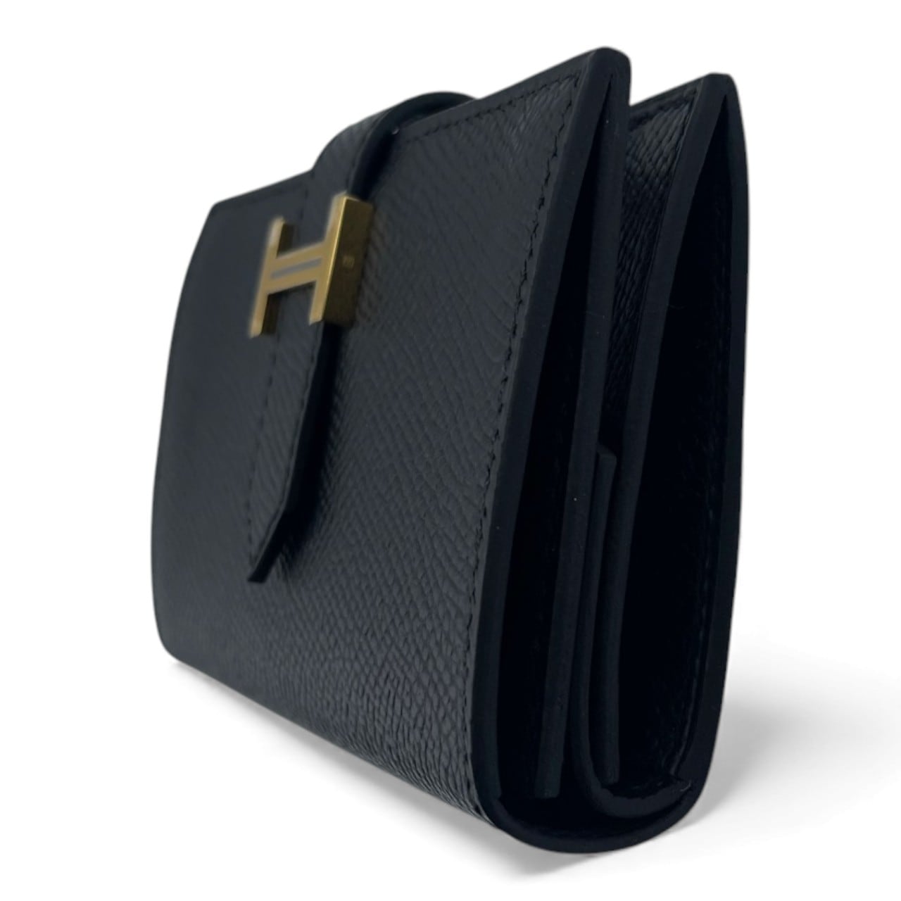 エルメス べアンコンパクト ノワール エプソン ゴールド金具 K刻印