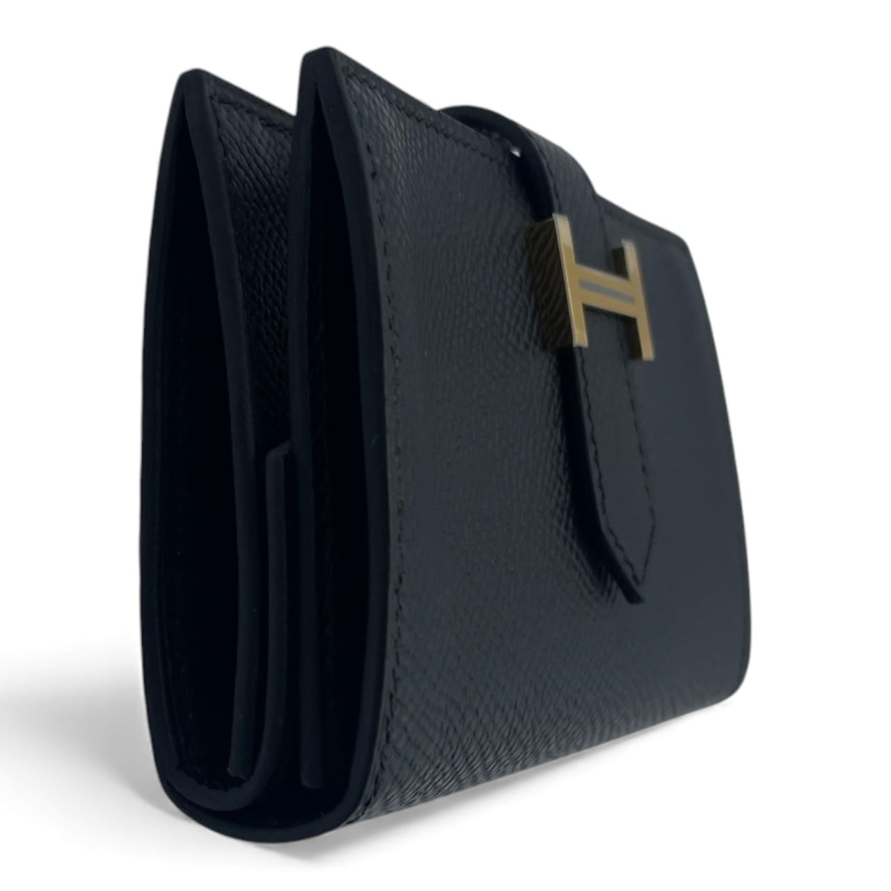 エルメス べアンコンパクト ノワール エプソン ゴールド金具 K刻印