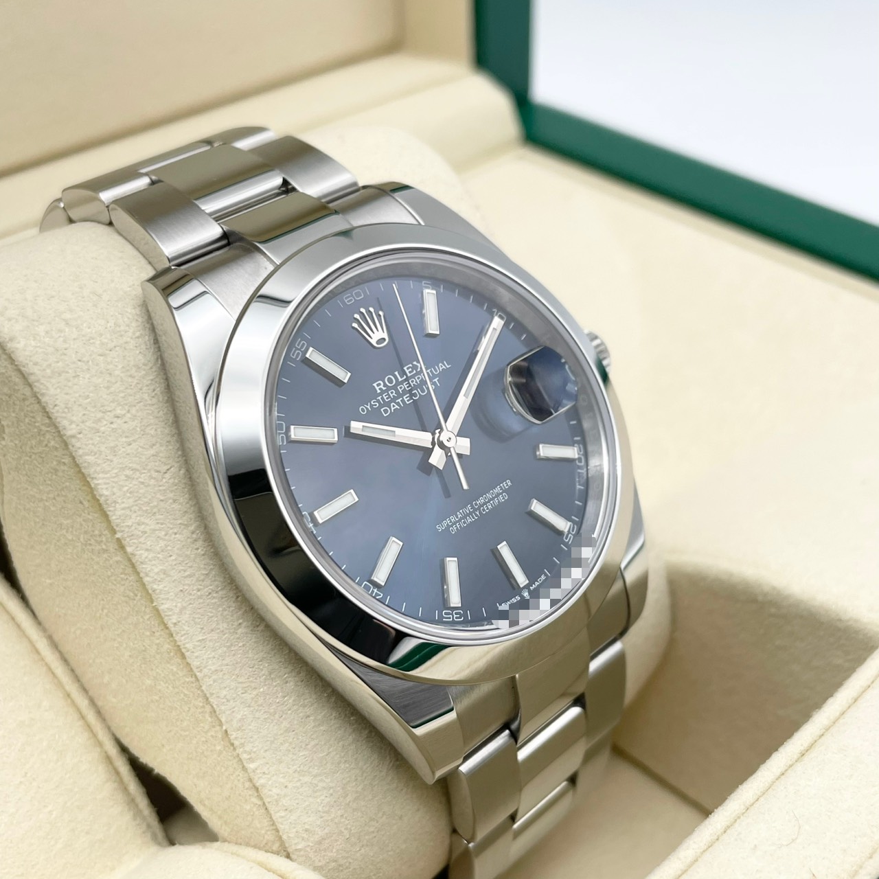 ロレックス デイトジャスト 126300 ブルー オイスターブレス 41mm