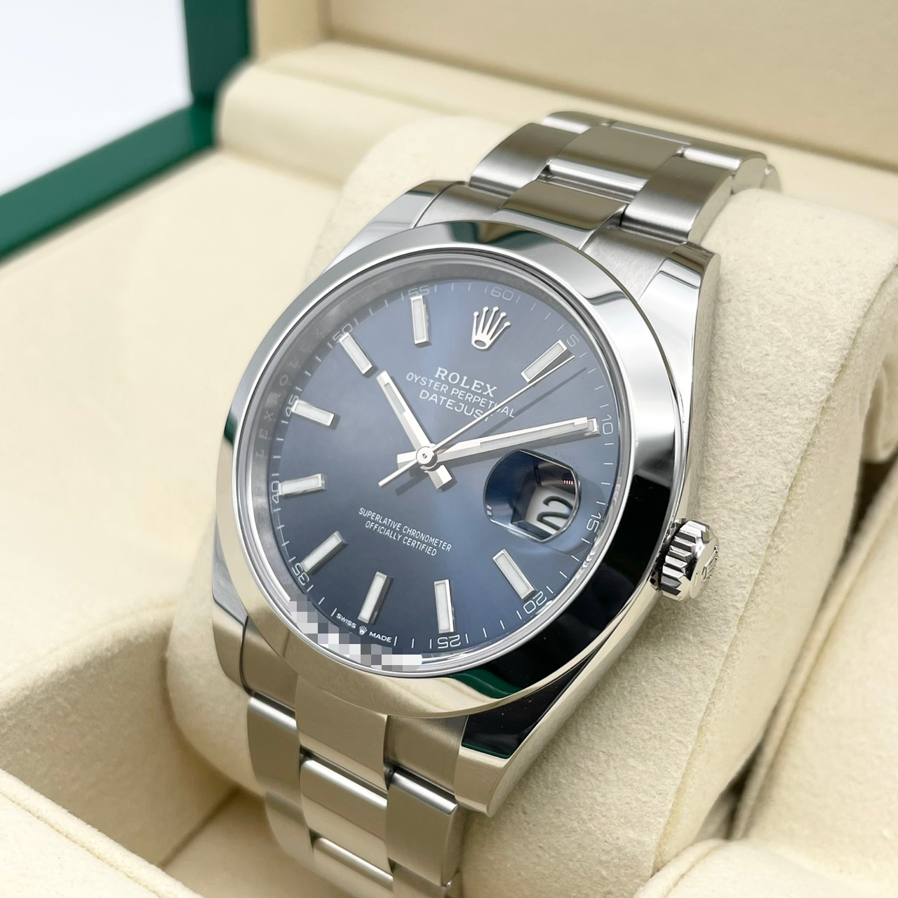 ロレックス デイトジャスト 126300 ブルー オイスターブレス 41mm