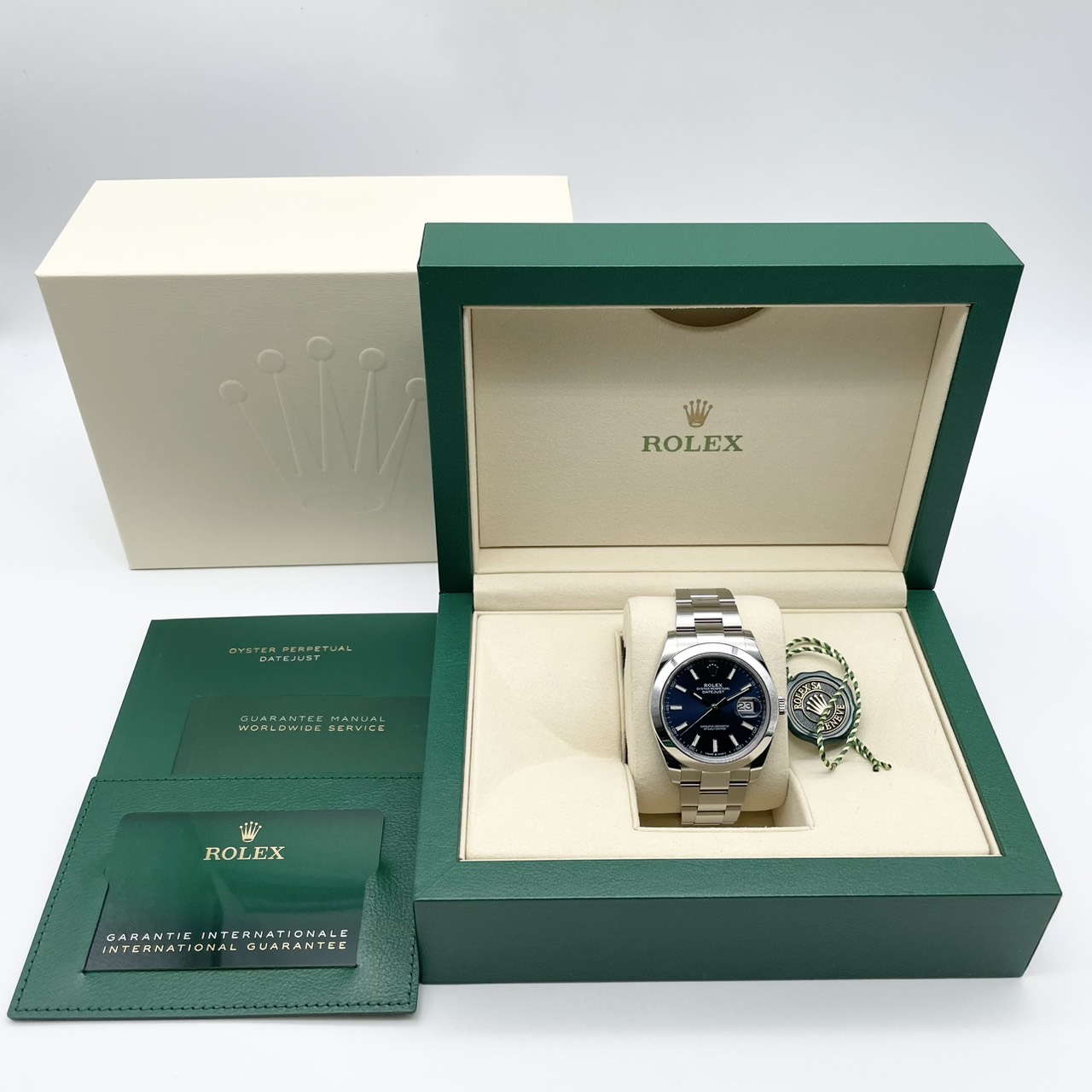 ロレックス デイトジャスト 126300 ブルー オイスターブレス 41mm