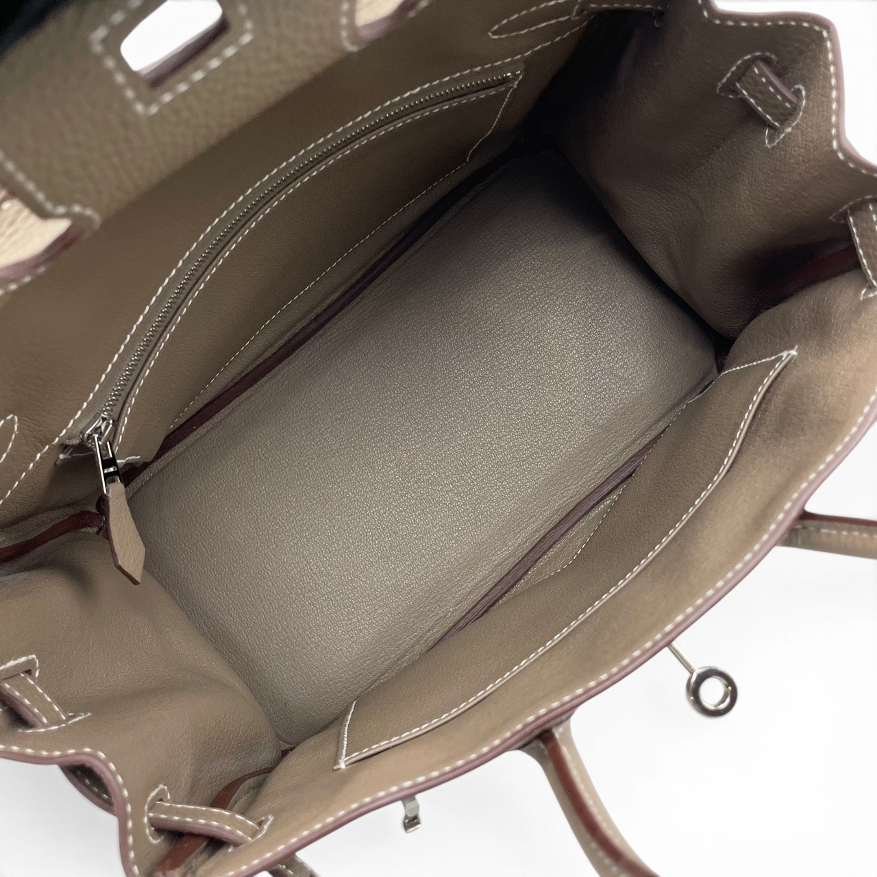 エルメス バーキン 25 エトゥープ トゴ シルバー金具 U刻印 - ブランド