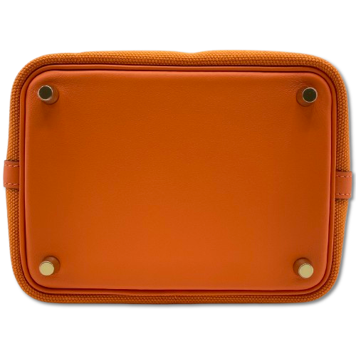 エルメス ピコタンロックカーゴ PM オレンジ キャンバス/スイフト ゴールド金具 U刻印