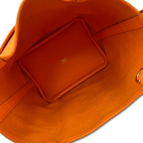 エルメス ピコタン カーゴ PMサイズ オレンジフィールド/S金具 エルメス ピコタンロックカーゴ PM オレンジ キャンバス