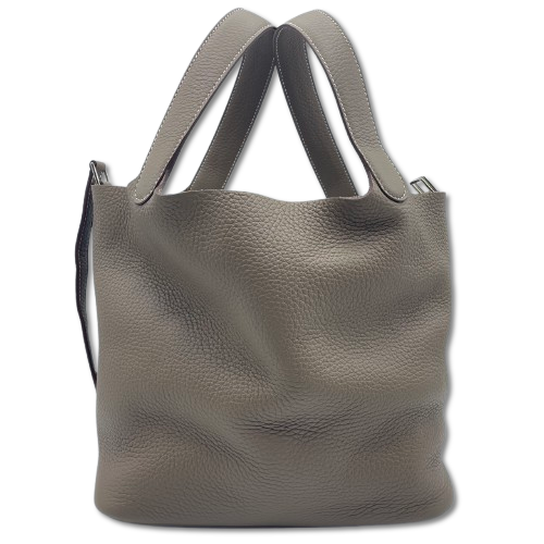 エルメス ピコタンロック MM エトゥープ トリヨンクレマンス シルバー金具 B刻印