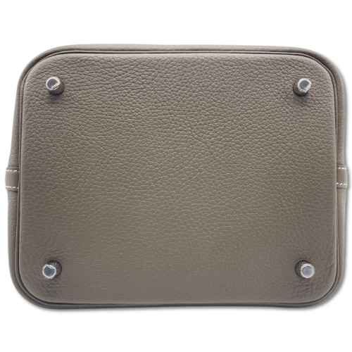 エルメス ピコタンロック MM エトゥープ トリヨンクレマンス シルバー金具 B刻印