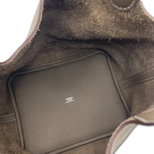 エルメス ピコタンロック MM エトゥープ トリヨンクレマンス シルバー金具 B刻印