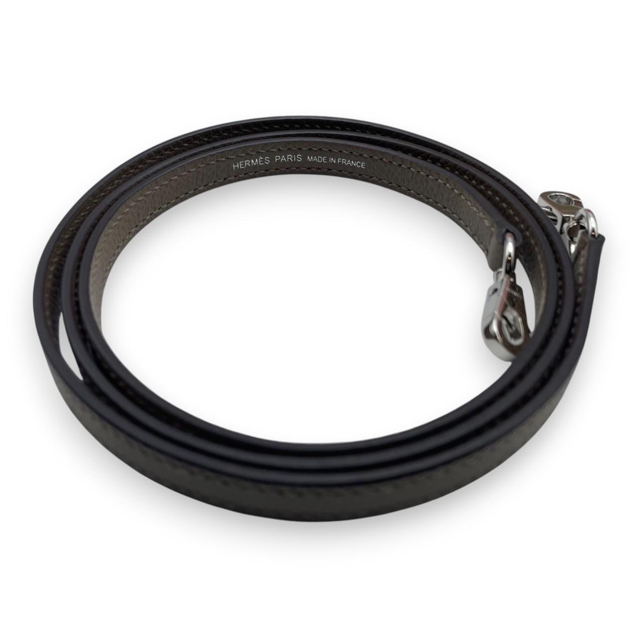 エルメス ミニケリー トレンチ/ナタ/エトゥープ エプソン シルバー金具 K刻印