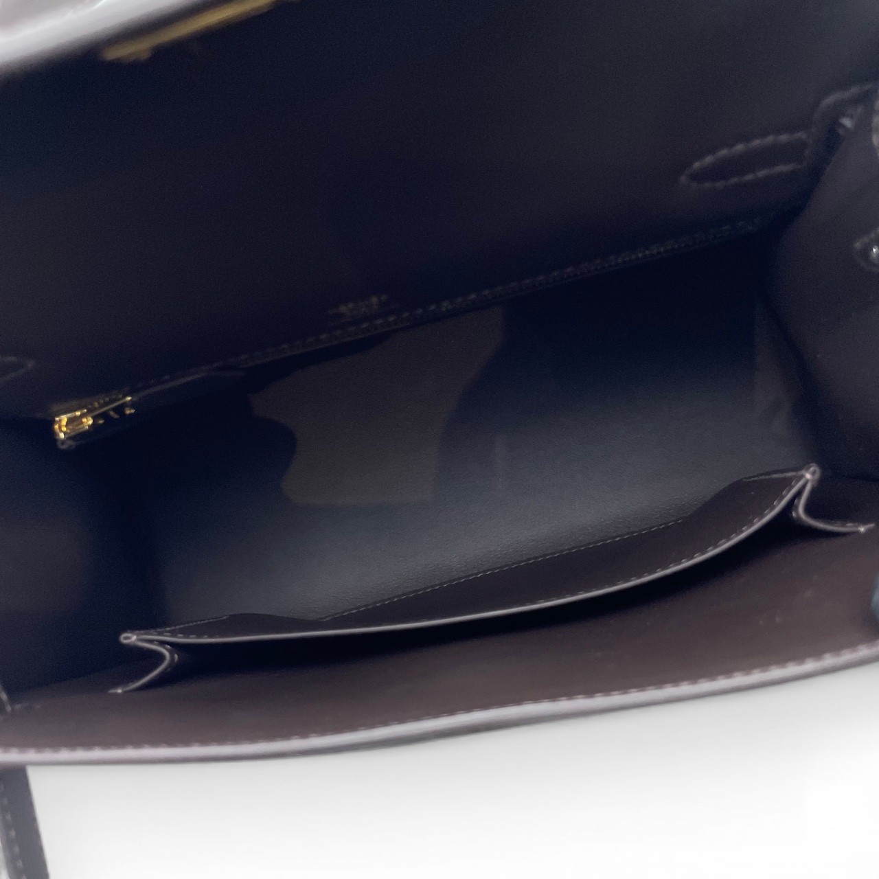 【現金特価】エルメス ケリー 25 べブラン トワルアッシュ/スイフト ゴールド金具 K刻印