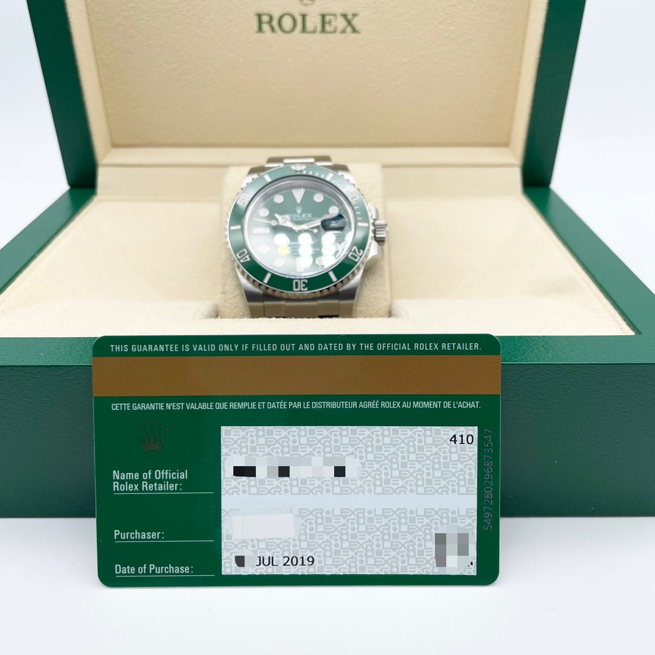 ロレックス サブマリーナ デイト 116610LV グリーン オイスターブレス 40mm
