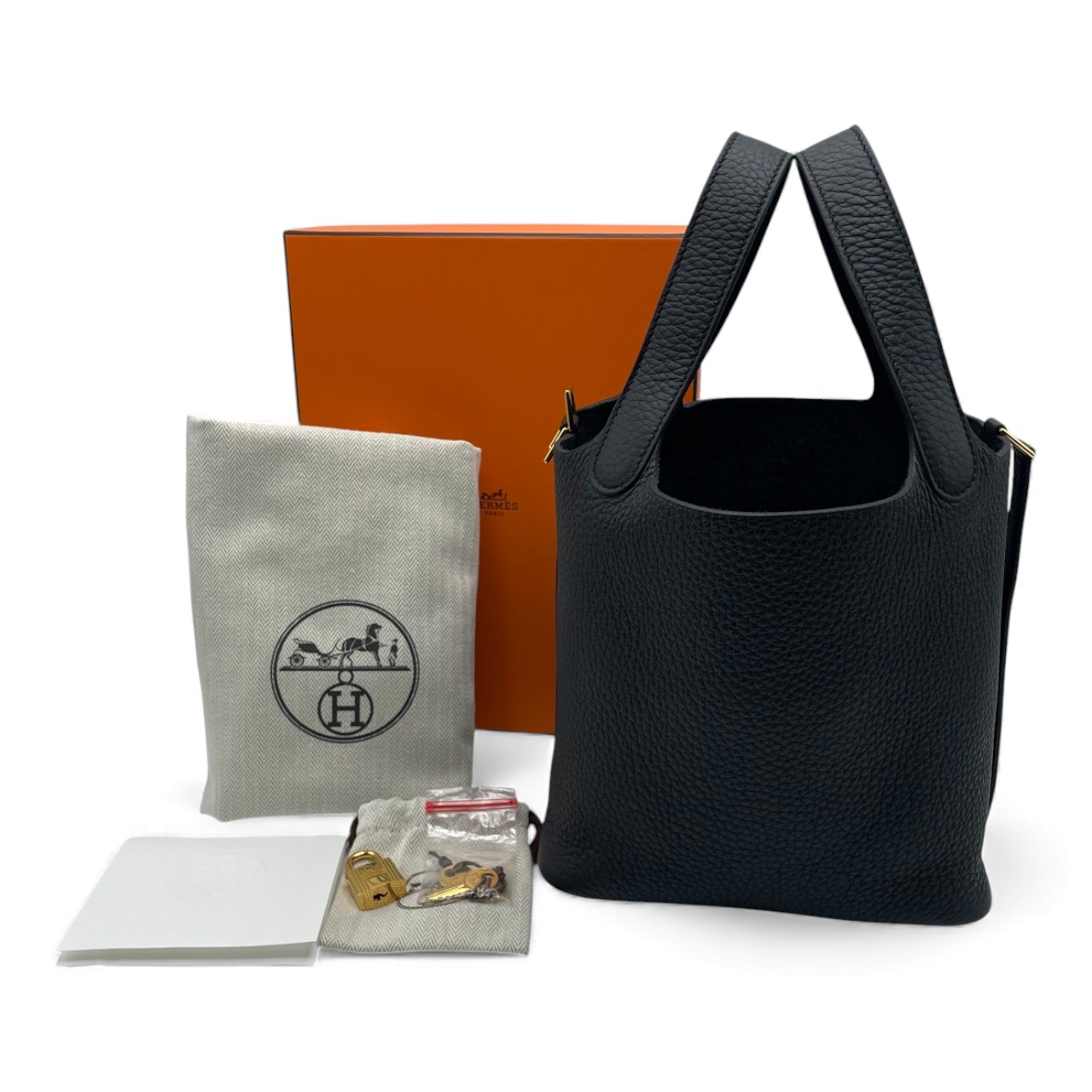 エルメス ピコタンロック PM ノワール トリヨンクレマンス ゴールド金具 U刻印