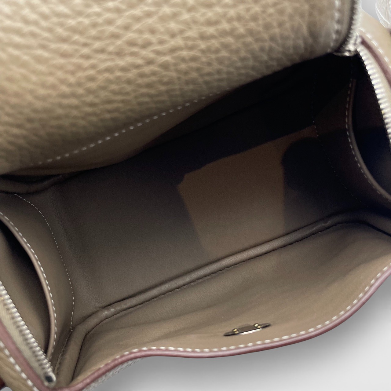 エルメス リンディミニ 20 エトゥープ トリヨンクレマンス シルバー金具 W刻印