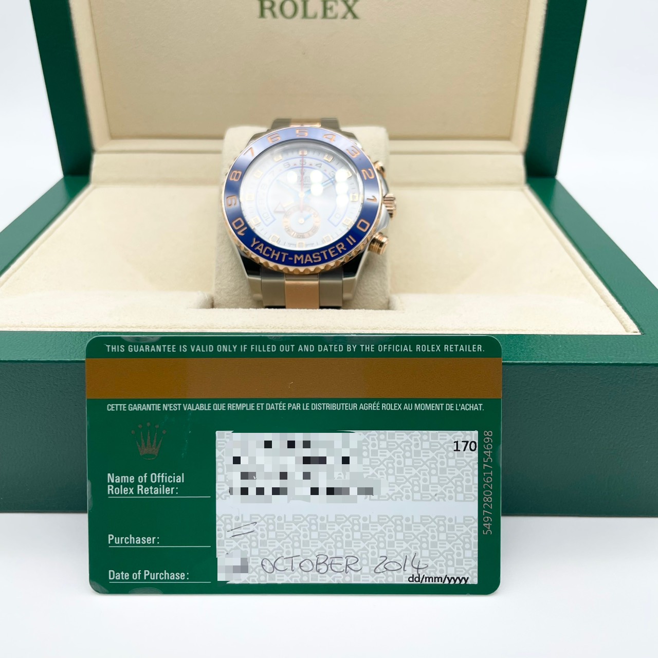 ロレックス ヨットマスター II 116681 ホワイト 44ｍｍ