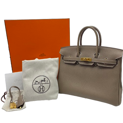 エルメス バーキン25 エトゥープトゴ ゴールド金具 B刻印