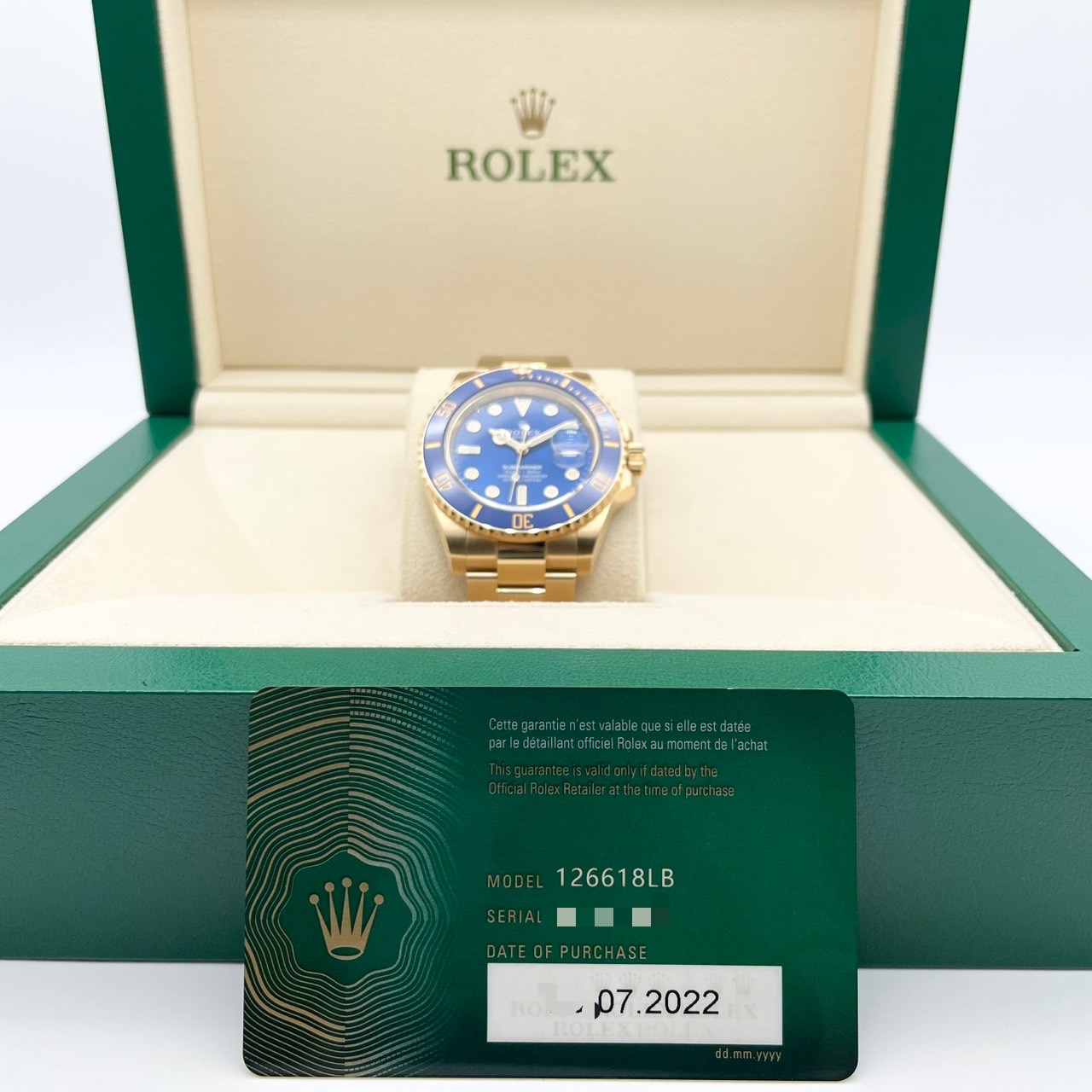 ロレックス サブマリーナ デイト 126618LB ブルー 41mm