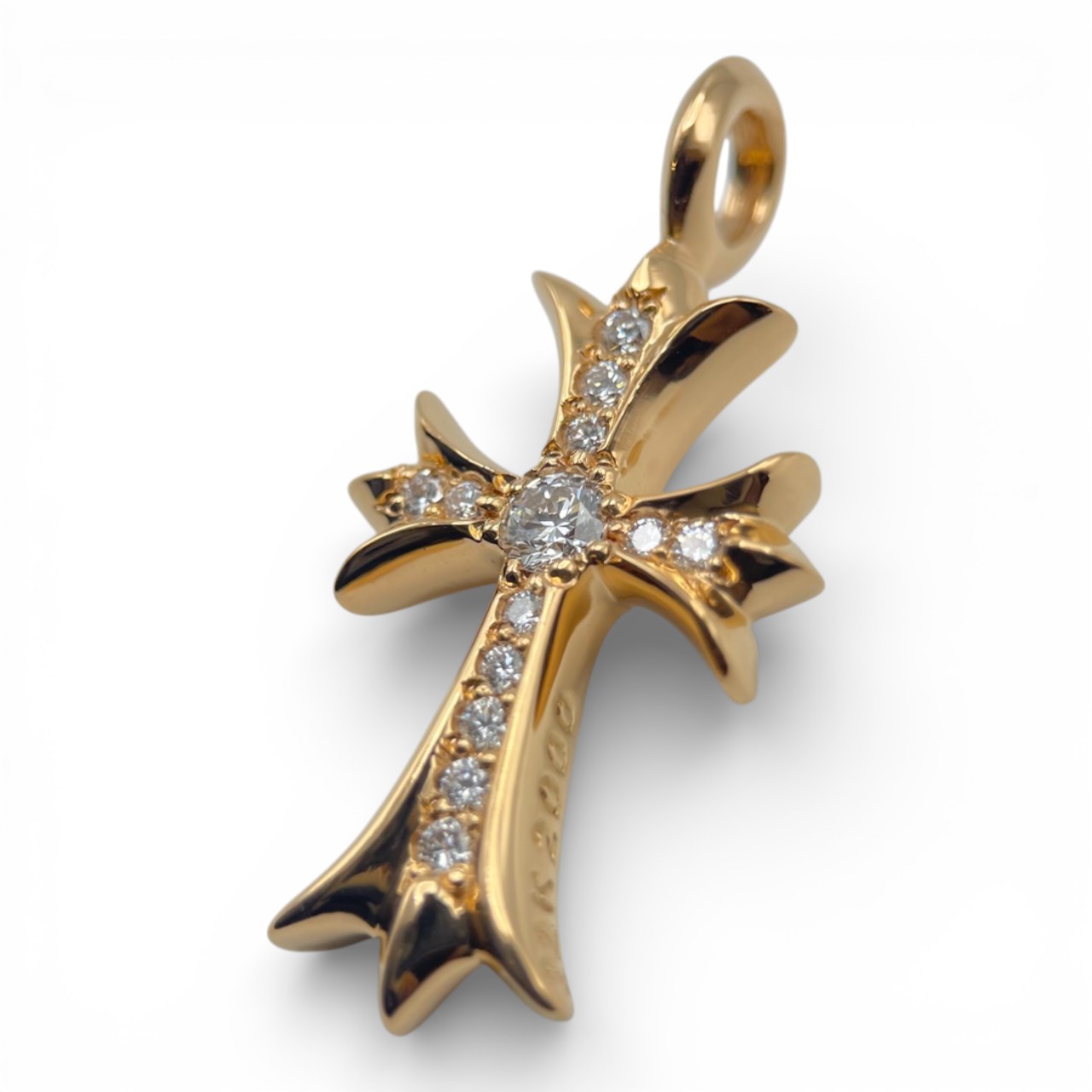 クロムハーツ タイニーCHクロスチャーム 22k/パヴェダイヤモンド