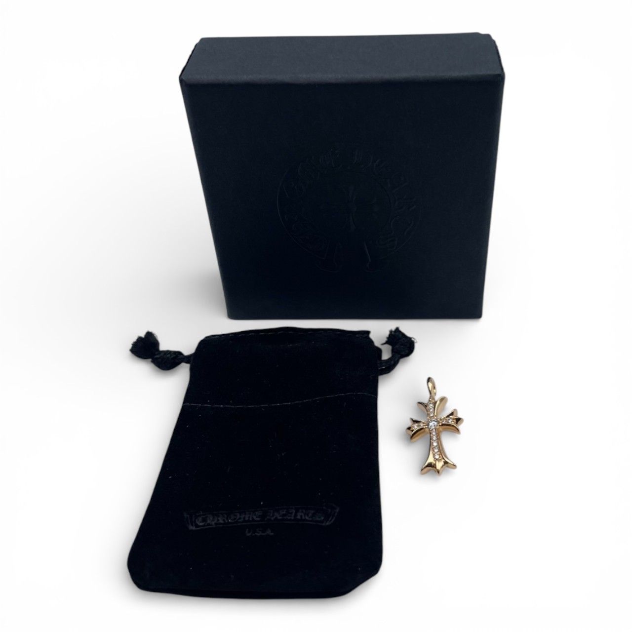 クロムハーツ タイニーCHクロスチャーム 22k/パヴェダイヤモンド