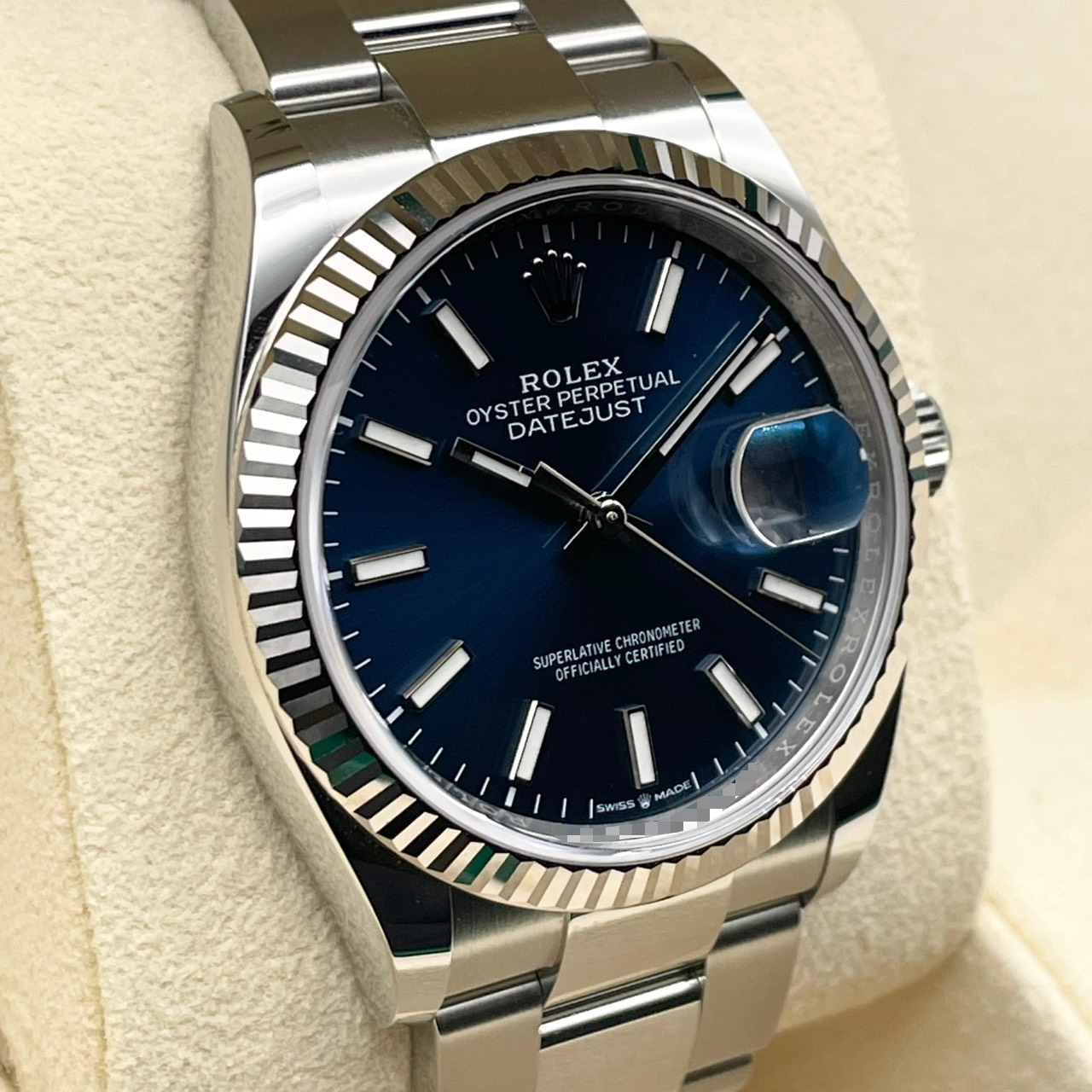 ロレックス デイトジャスト 126234 ブルー オイスターブレス 36mm