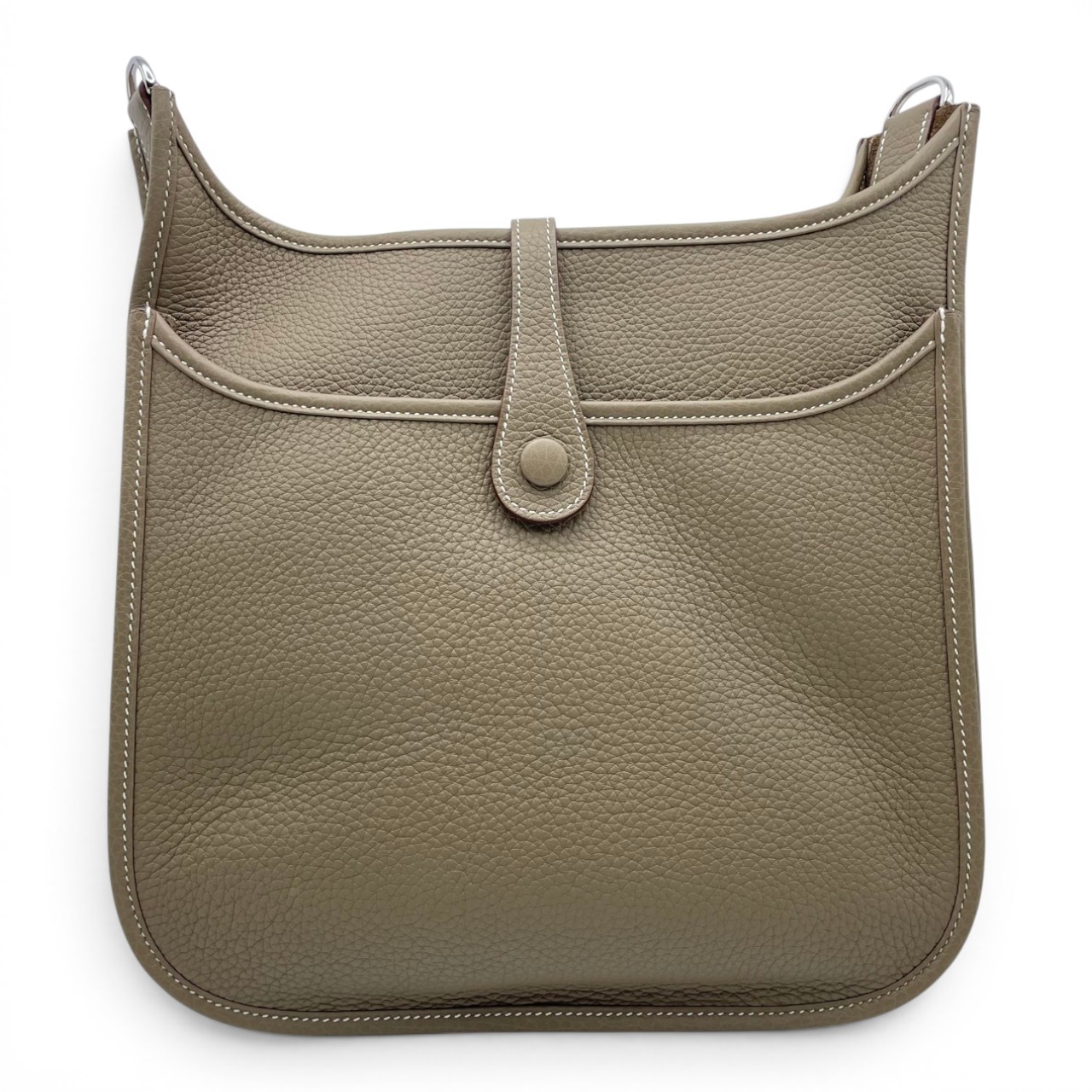 HERMES エヴリン 2 PM エトゥープ グレージュ トリヨンクレマンス エルメス エヴリン PM エトゥープ トリヨンクレマンス シルバー金具 G