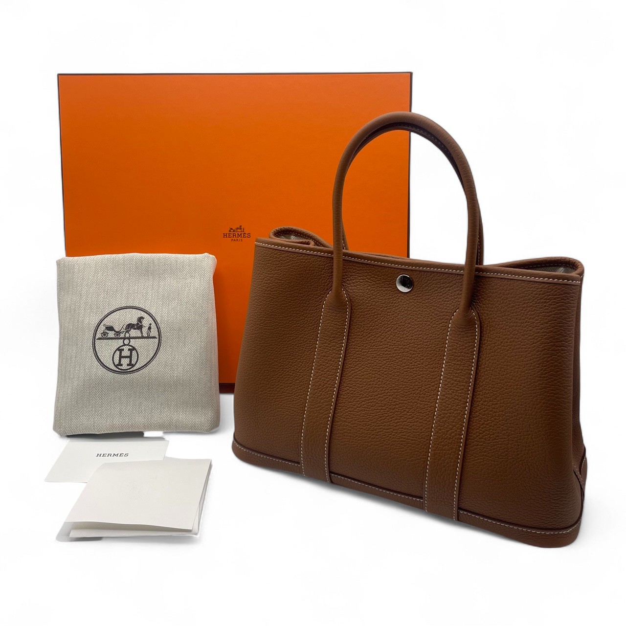 エルメス ガーデンパーティー30 TPM ゴールド ガーデン・パーティTPM ゴールド ブラウン[H051568CK37] Garden