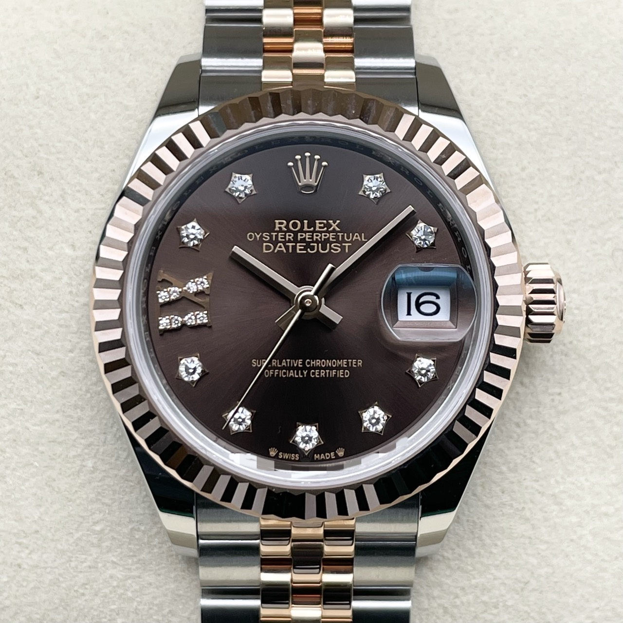 【保証書日付2025年11月！】ロレックス デイトジャスト 279171G チョコレート ジュビリーブレス 28mm