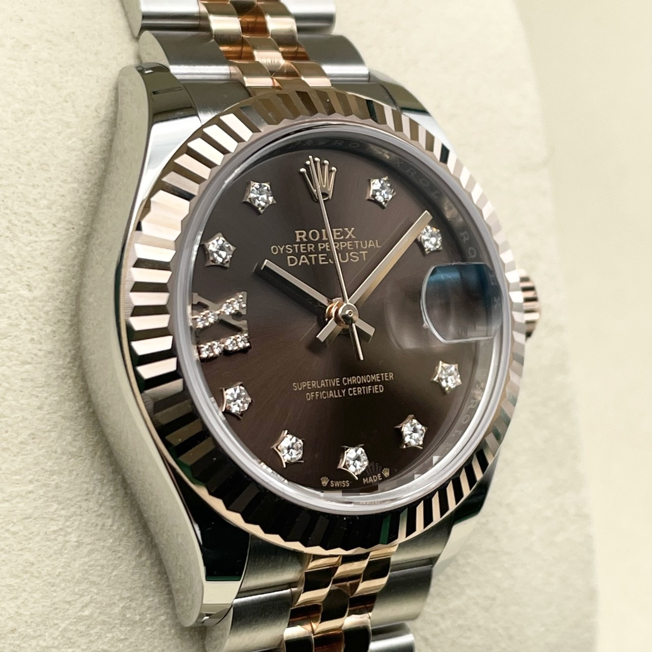 【保証書日付2025年11月！】ロレックス デイトジャスト 279171G チョコレート ジュビリーブレス 28mm